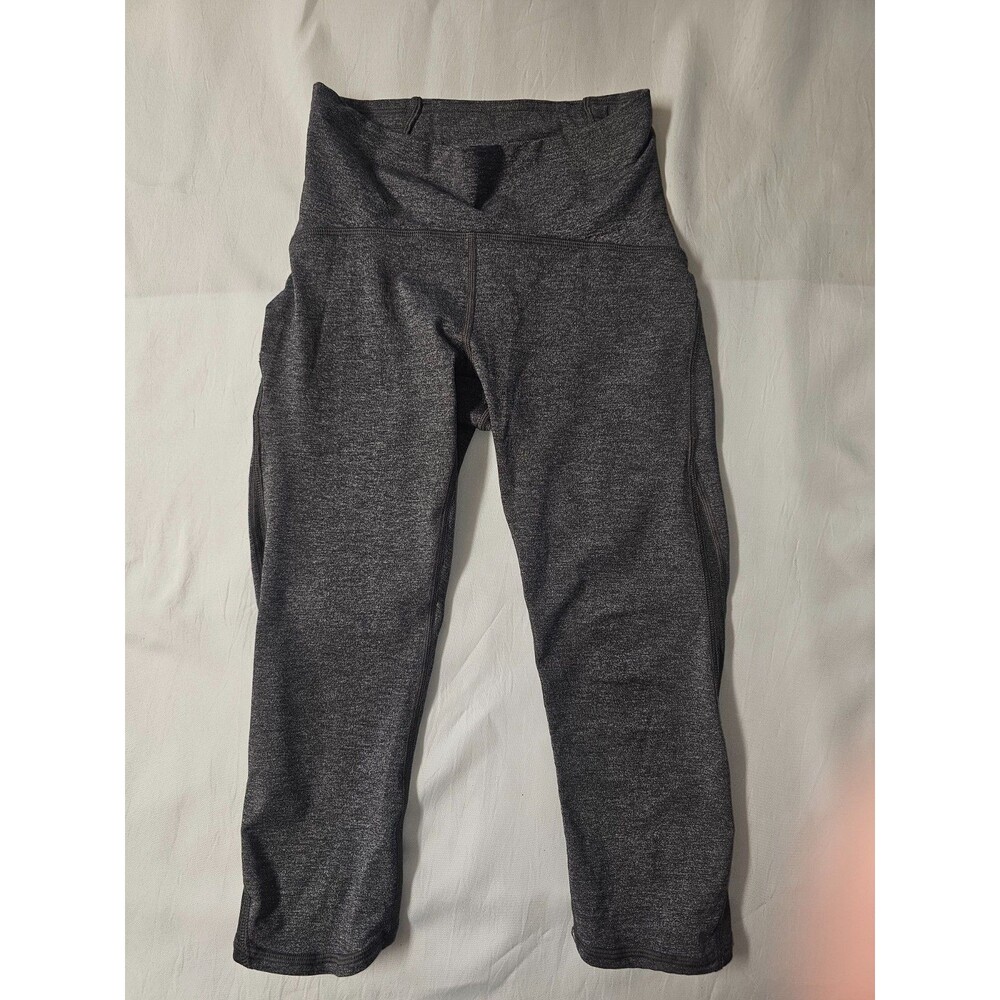 Lululemon Wunder Under Pants Capri Length Leggings Heather Gray Hi-Rise Size 4